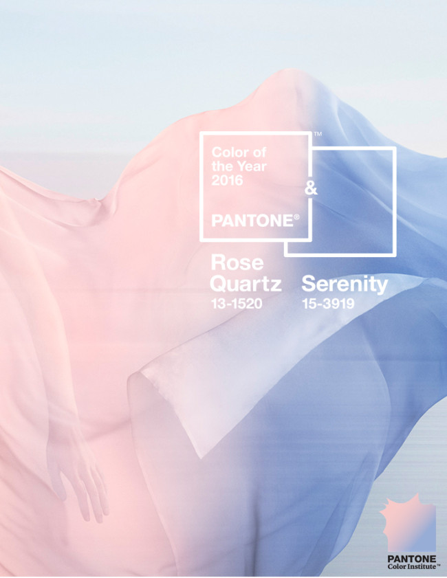 Цвета года 2016 по версии Pantone: розовый кварц и голубая безмятежность