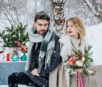 Снежная лавстори Вадима и Алены: вдохновленные дыханием зимы