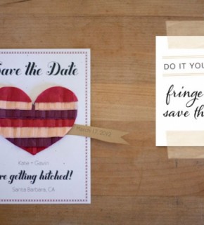 Save the date: сохраните дату для нашей свадьбы - сердце с бахромой